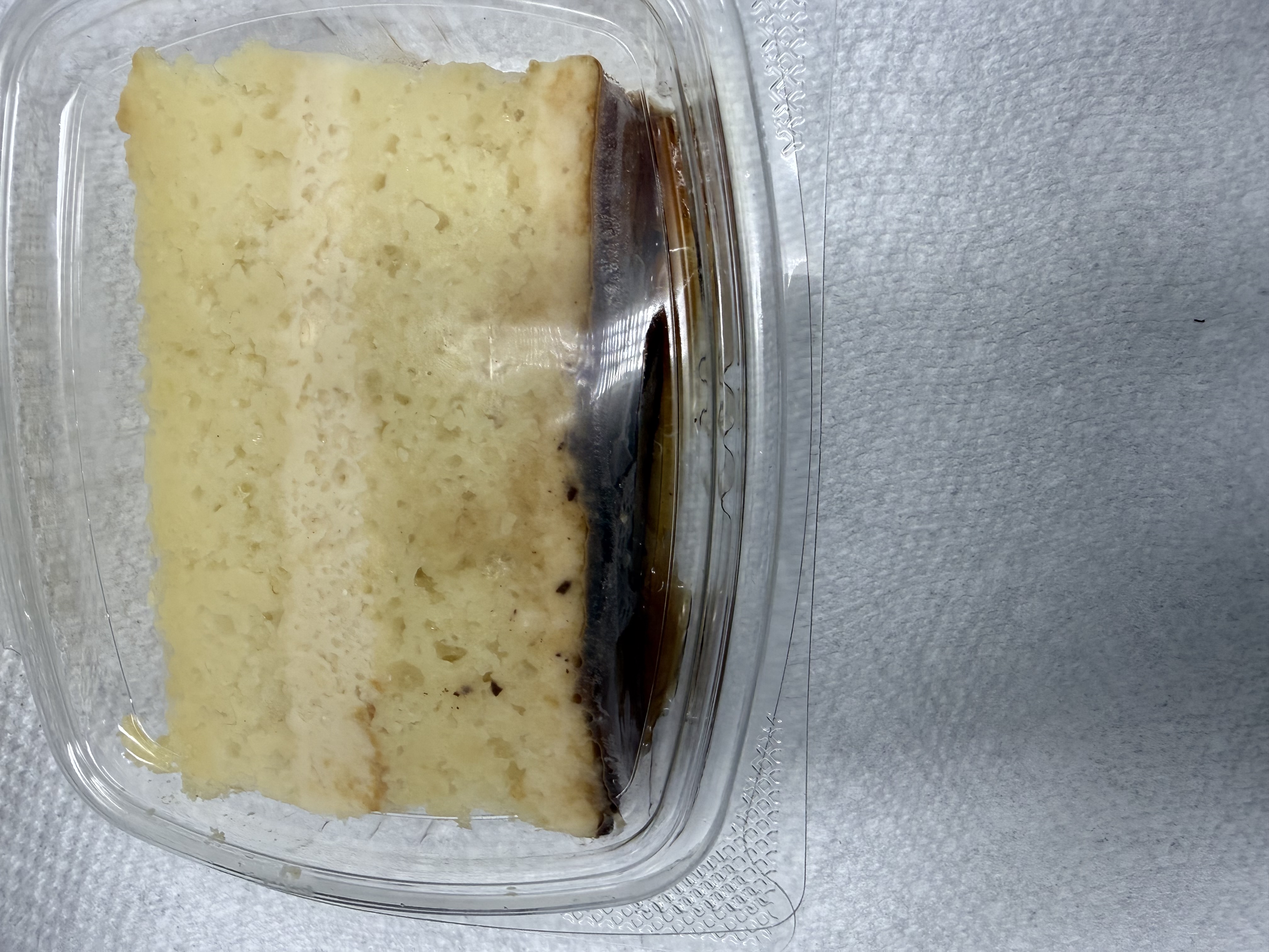Caramel Tres Leches Bar Cake Slice.