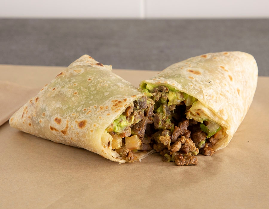 Burrito Platter (4 cut in half).