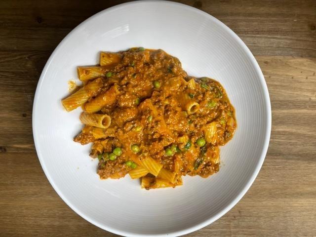 Rigatoni Bolognese.