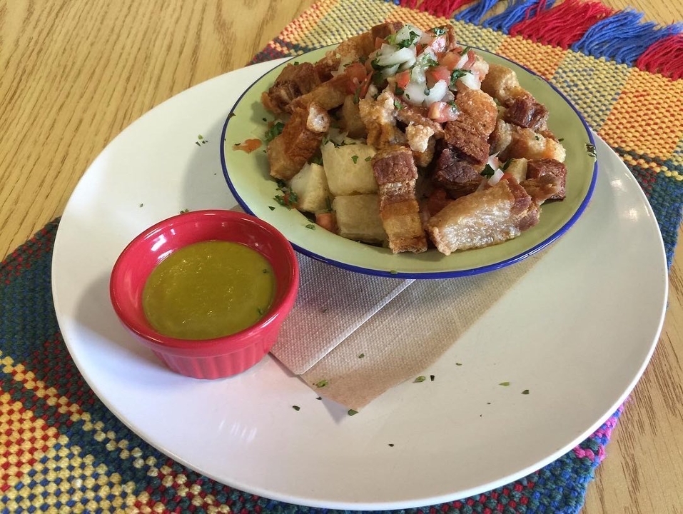 Yuca con Chicharron.
