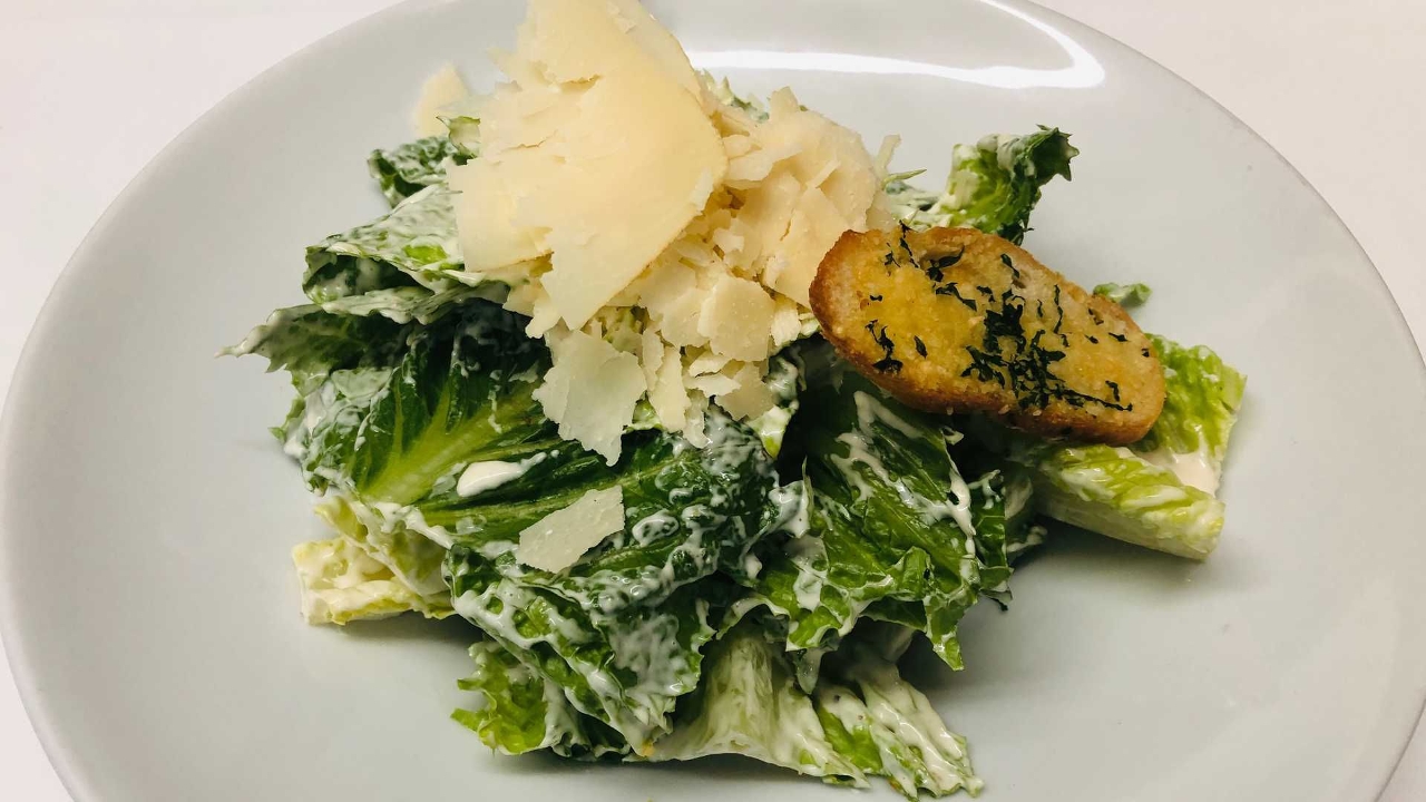 Caesar Salad with Anchovies.