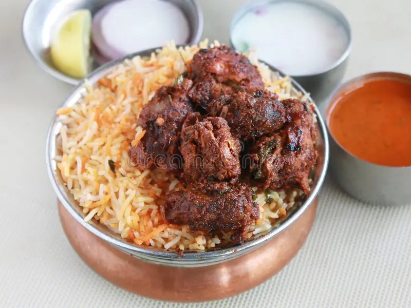 Natukodi Fry Biryani (Chicken).