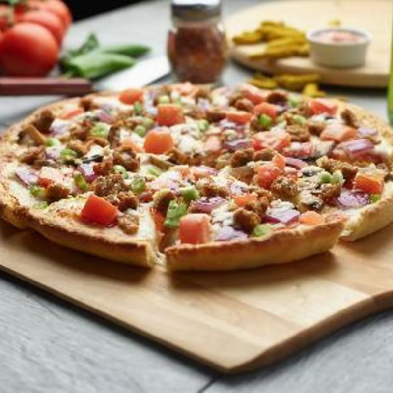 Detroit Italian Garlic Pizza.