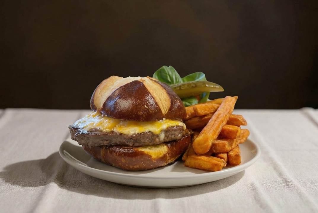 Garlic Cheesy Burger.