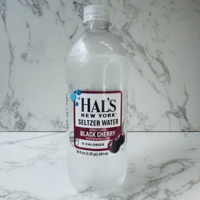 Hal's Seltzer Black Cherry.