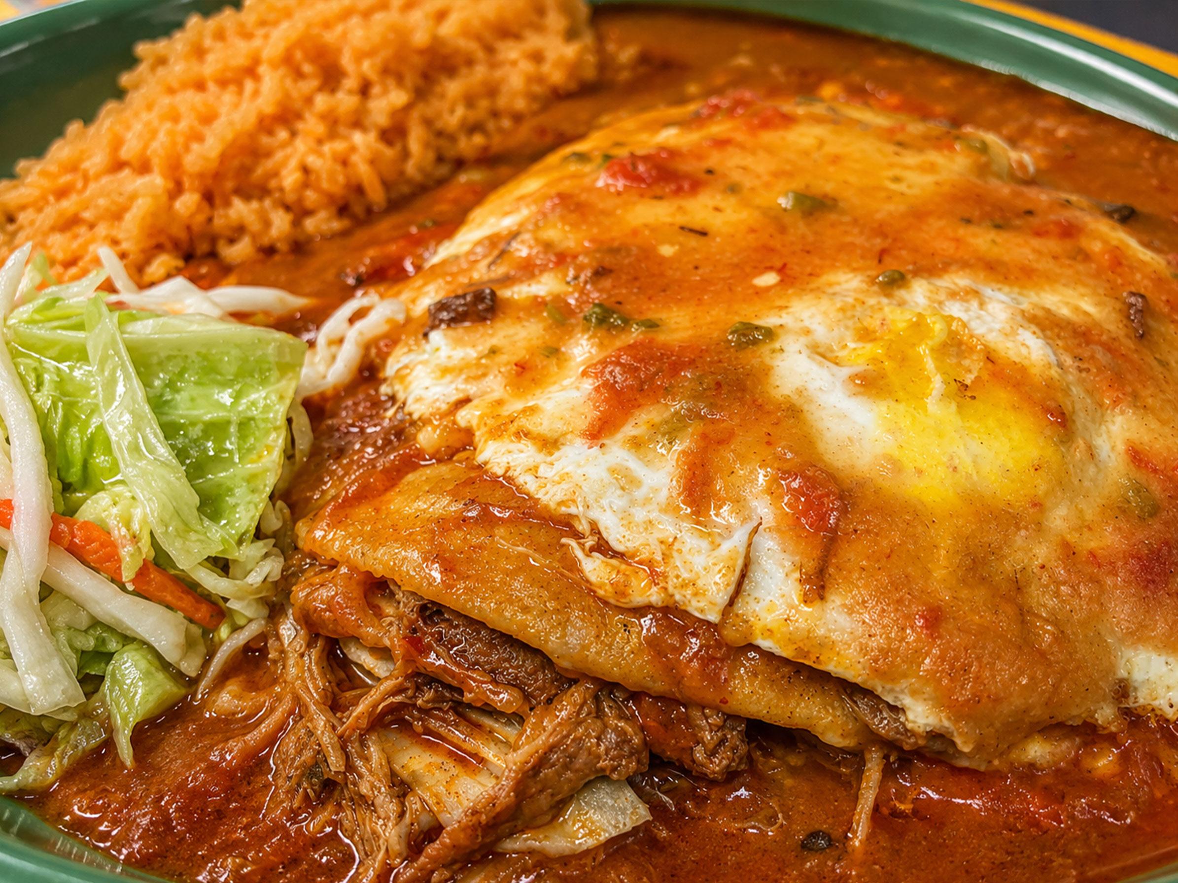 Enchiladas Michoacanas.