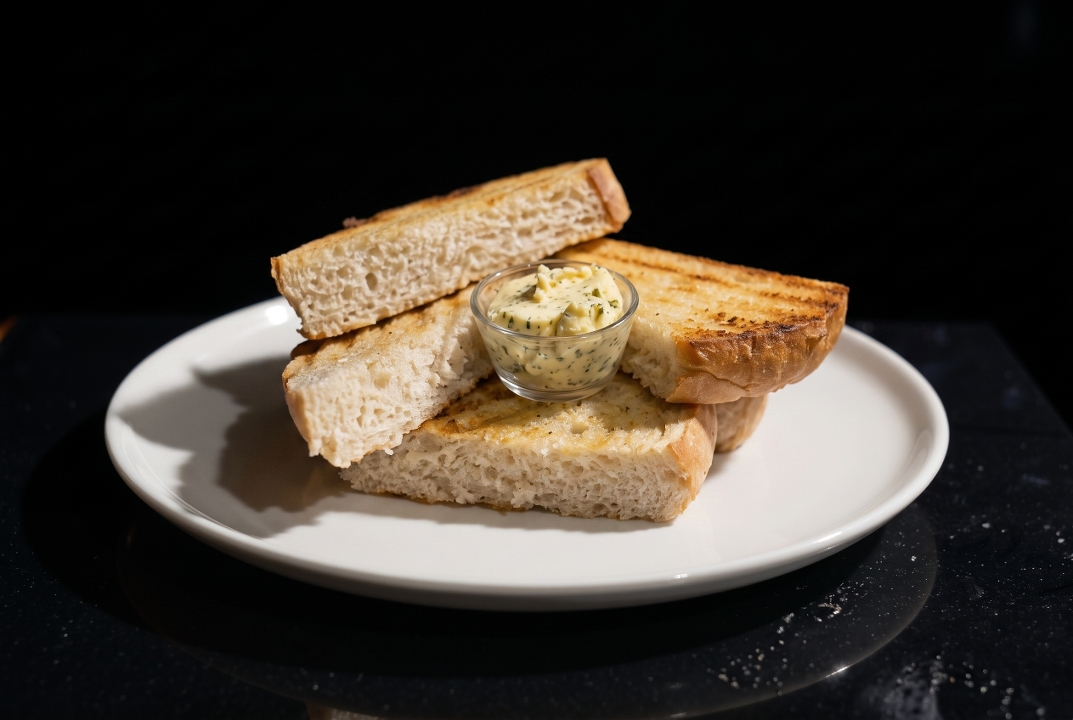 Grilled Sourdough with House Made Herb Butter.