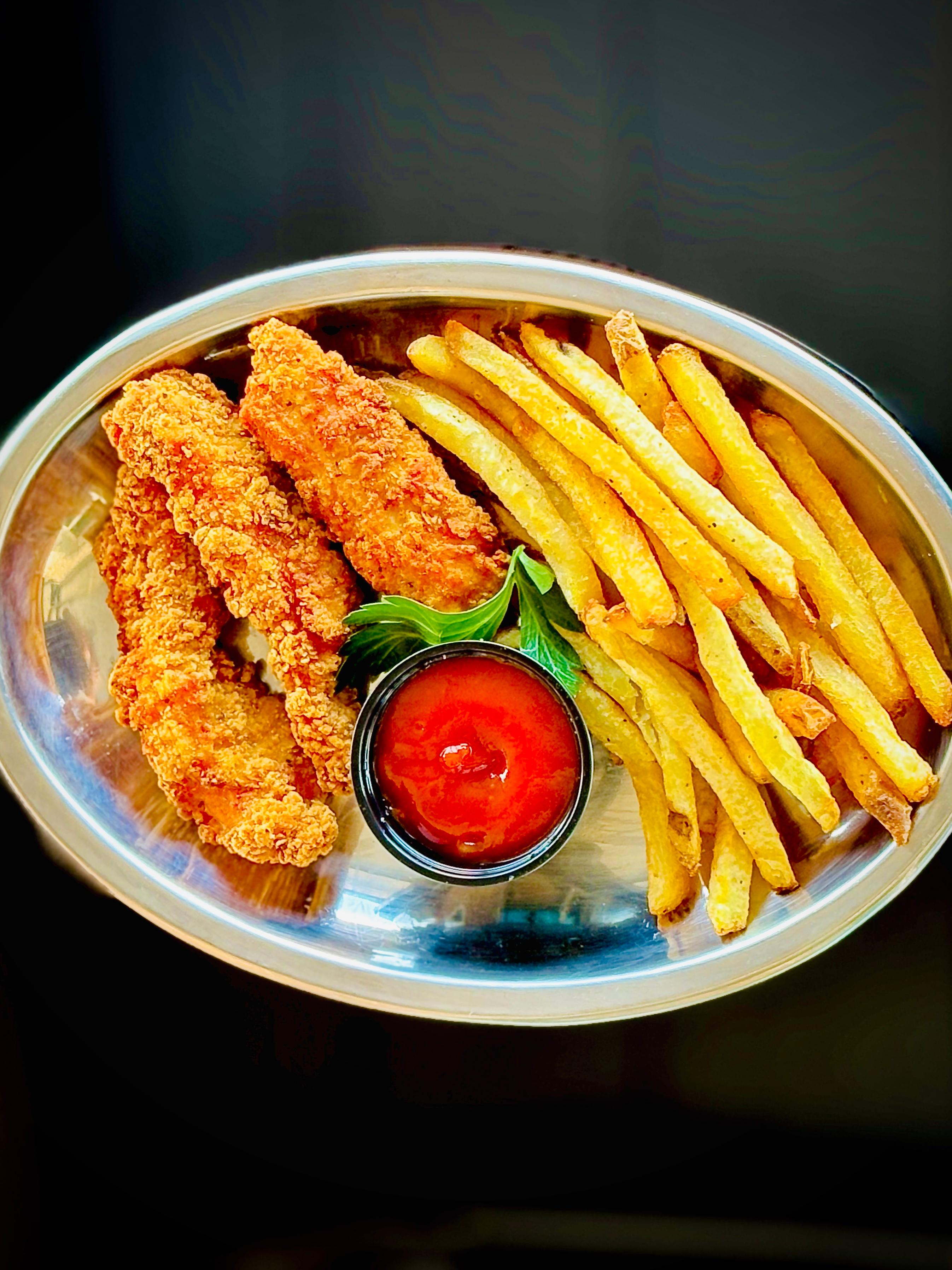 Chicken Tenders, Fries & Drink.