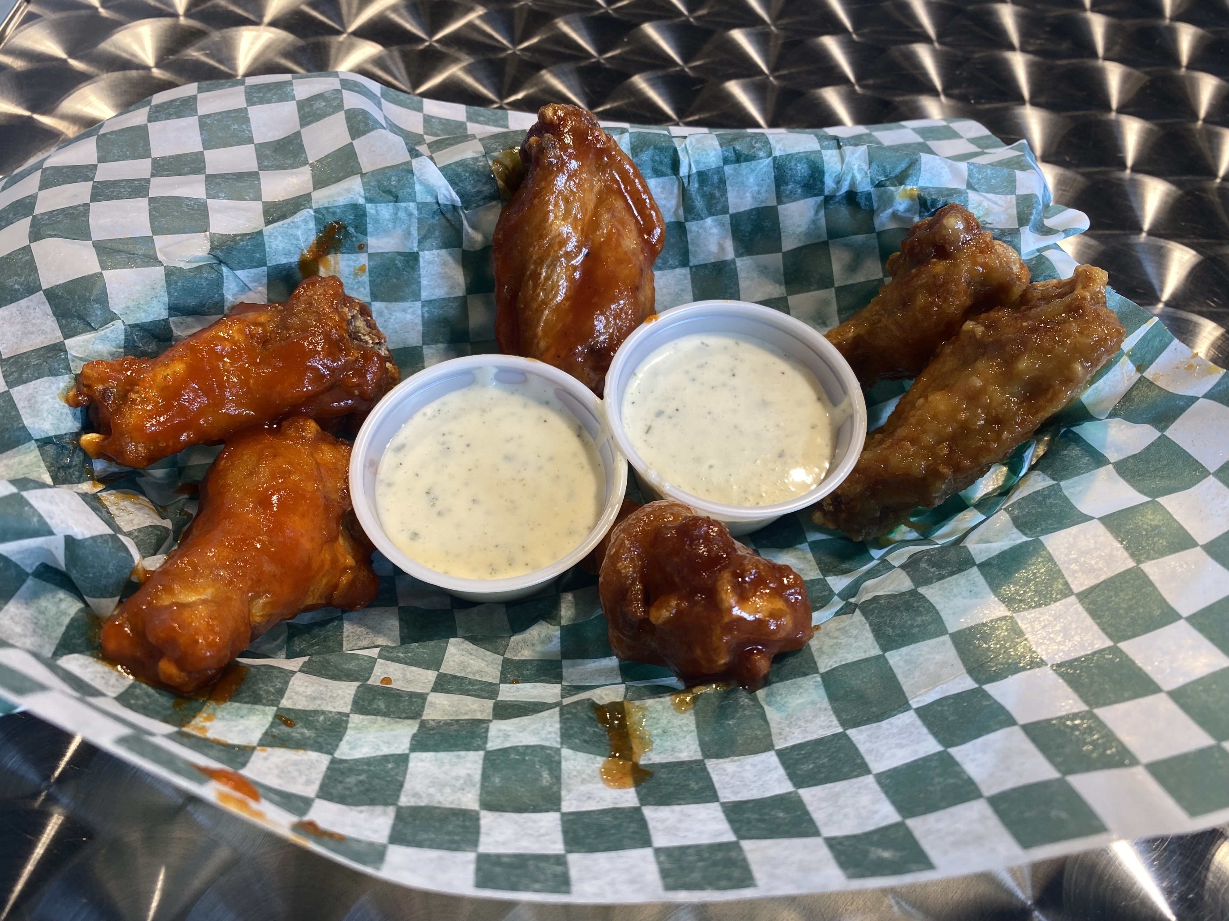 3 Texas Size Wings w/ Small Fries.