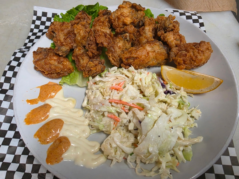 Pan Fried Oyster Dinner.