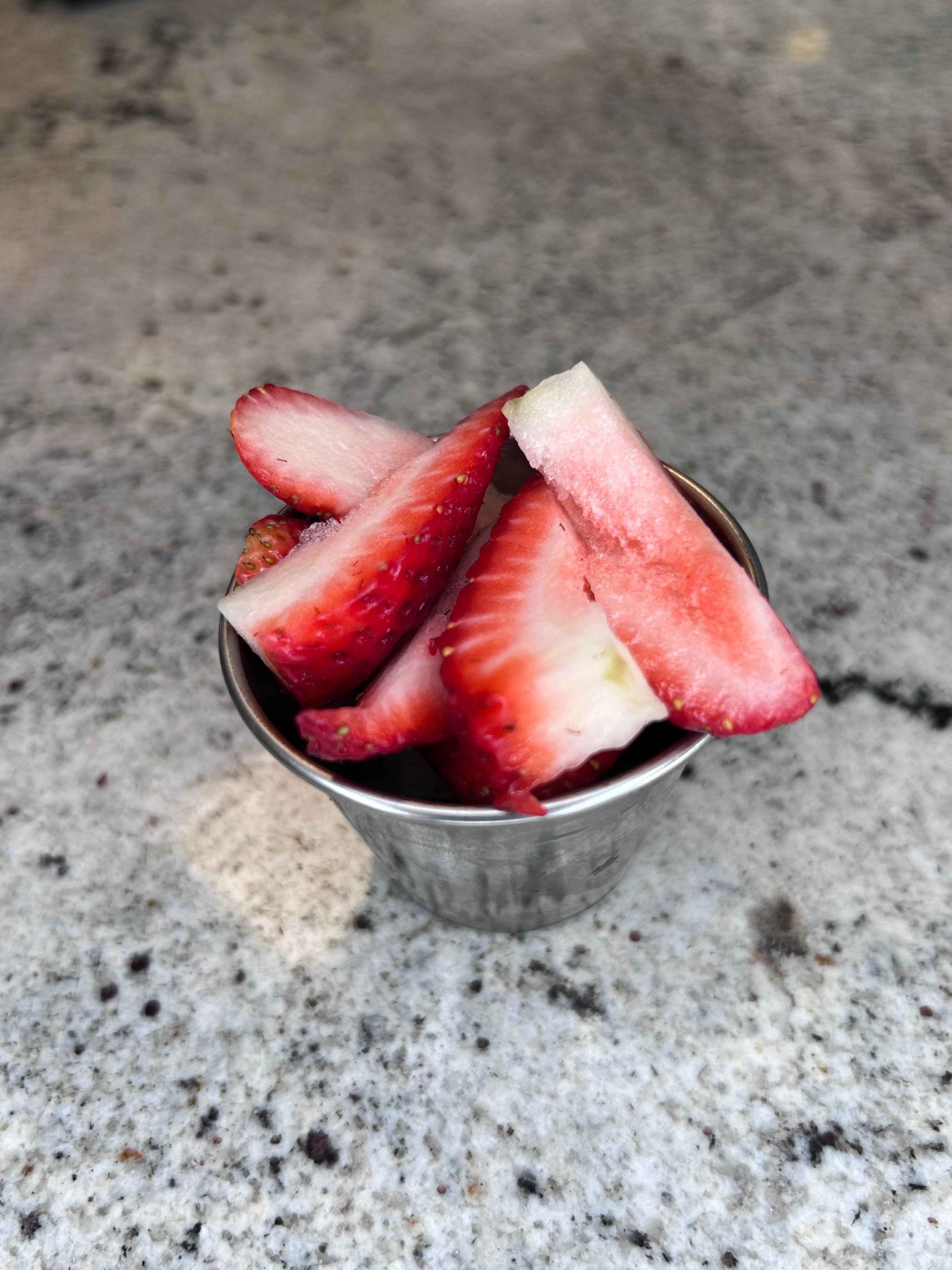 Side Ramekin Strawberries.