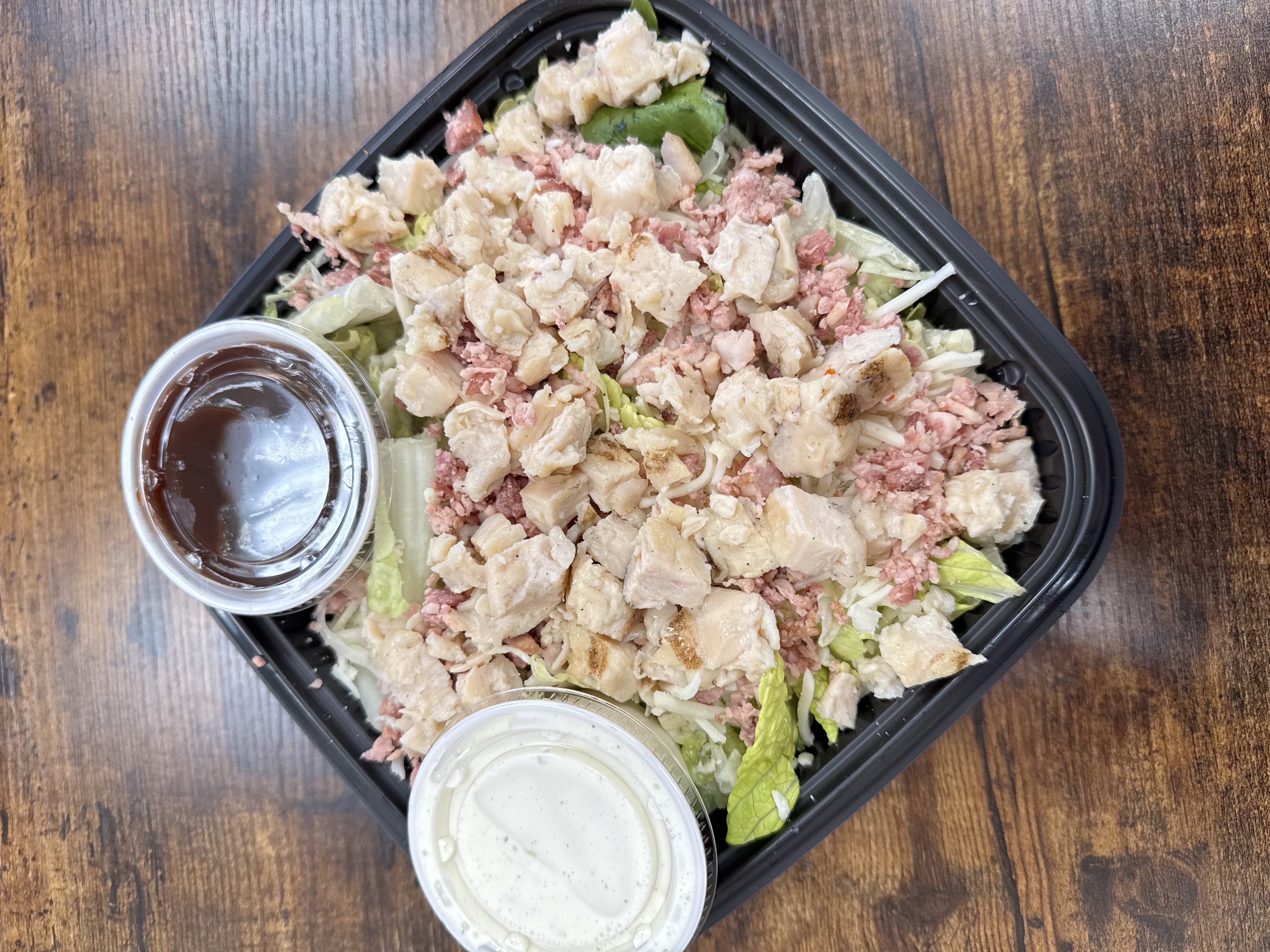 BBQ Chicken Bacon Ranch Salad.