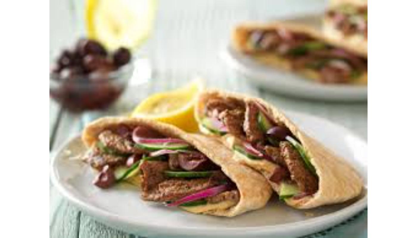 Beef Gyro Pita Wrap.