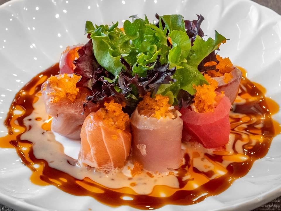 Wazabi Sashimi Wrap.