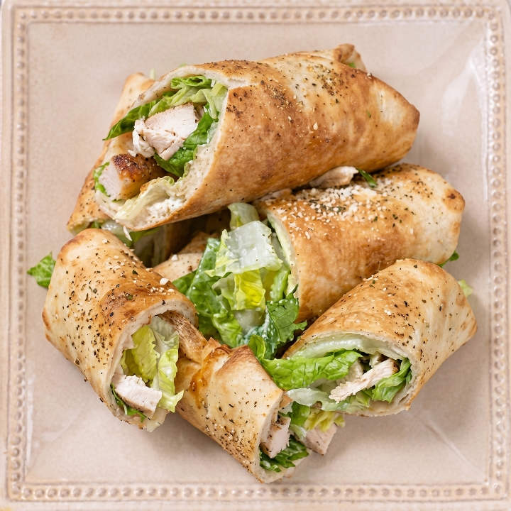 Chicken Caesar Pizza Wrap.