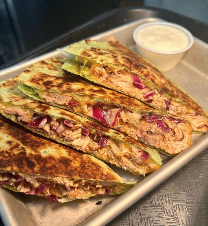 Korean BBQ Chicken Quesadilla.