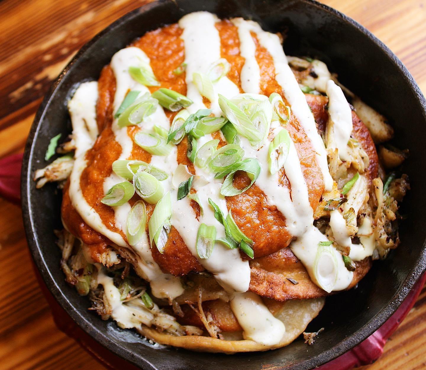 Cast Iron Pierogies.