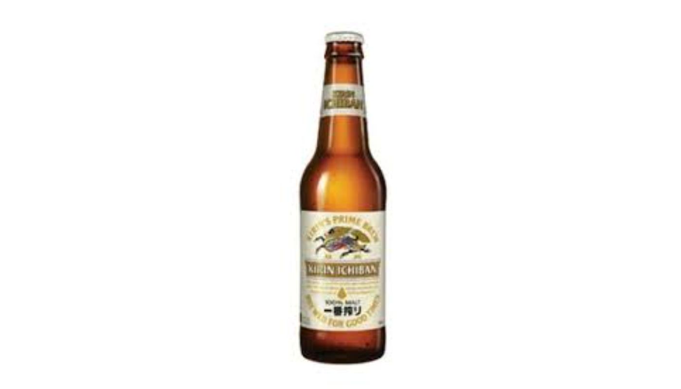 Kirin Ichiban beer (Japanese).