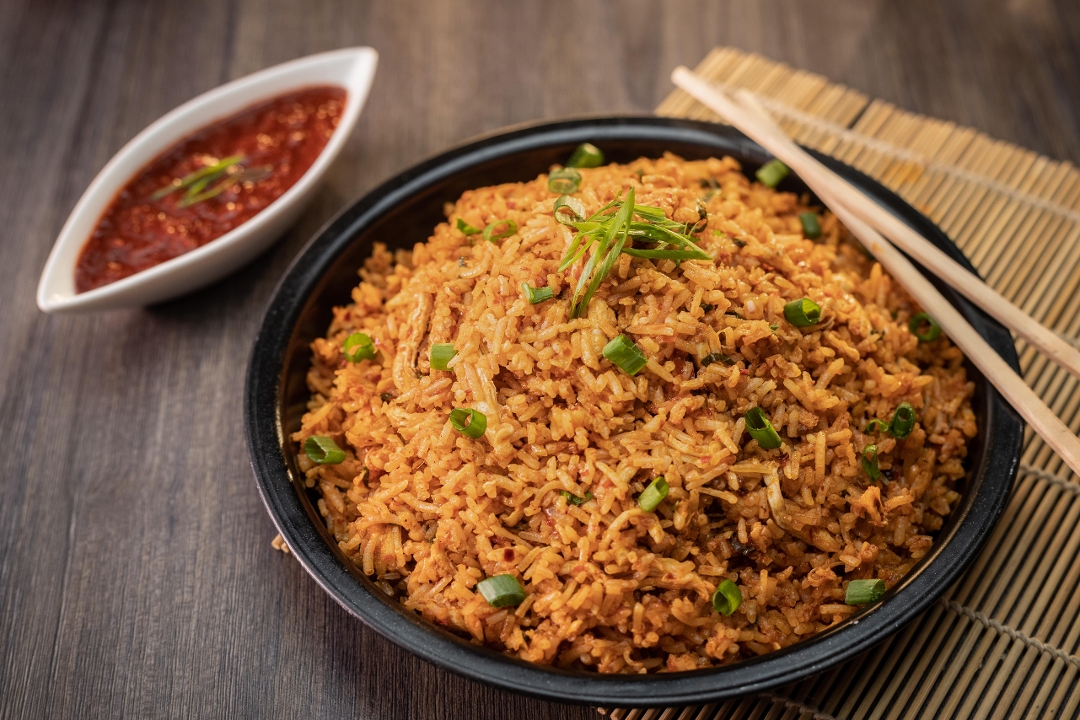 Veg Schezwan Fried Rice.