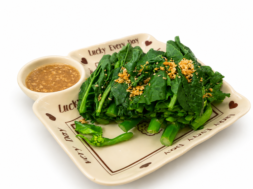 Steamed Chinese Broccoli.