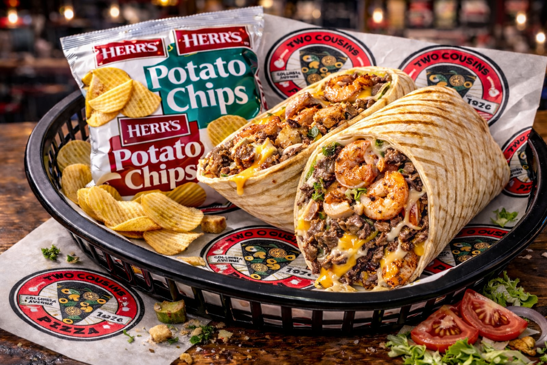 Shrimp & Steak Wrap.