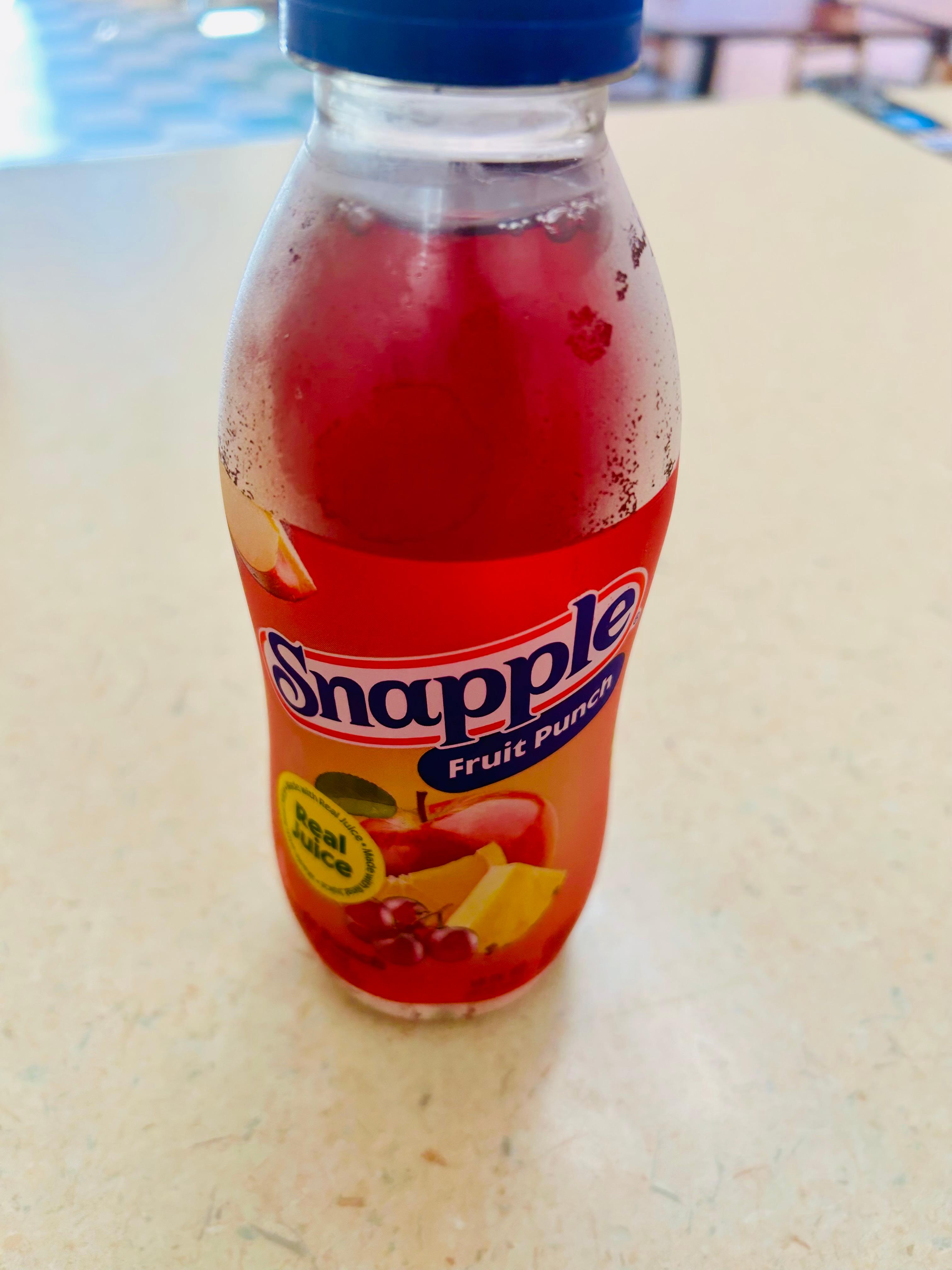 Snapple Fruit Punch.