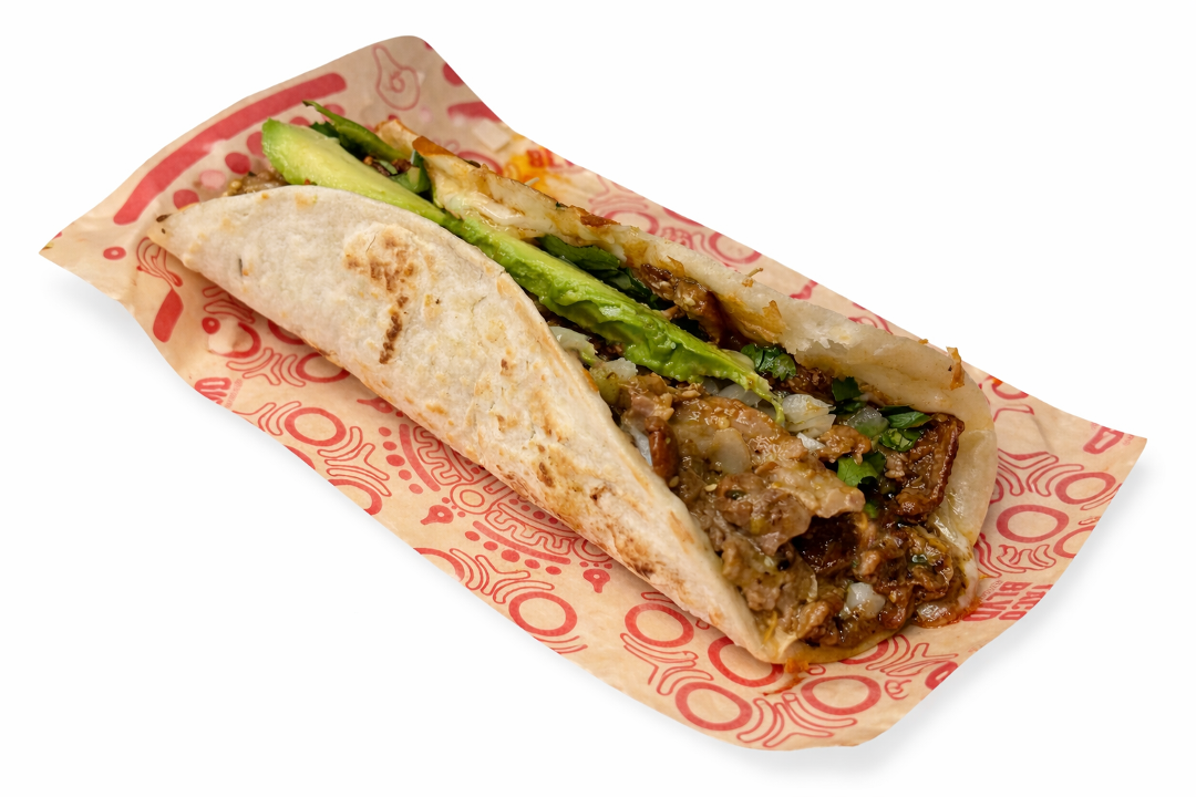 Taco 8" Chicharron Flour Tortilla.