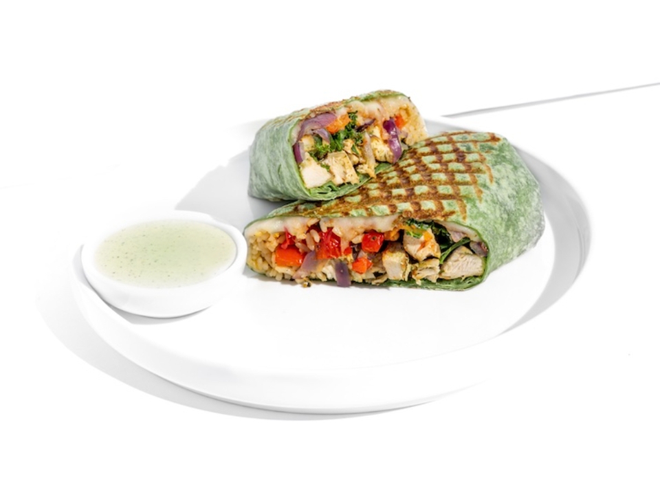 GREEN CHICKEN WRAP.
