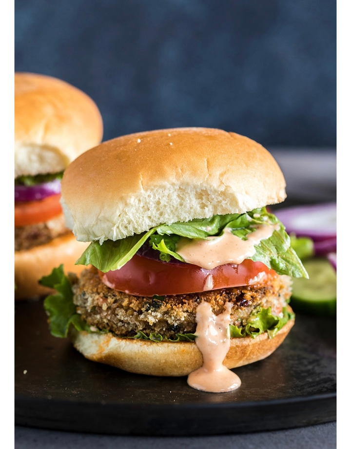 Tikka and Masala Veggie Burger.