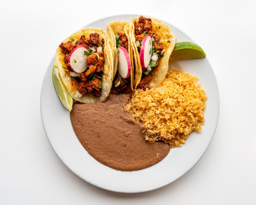 Al Pastor Taco Platter.