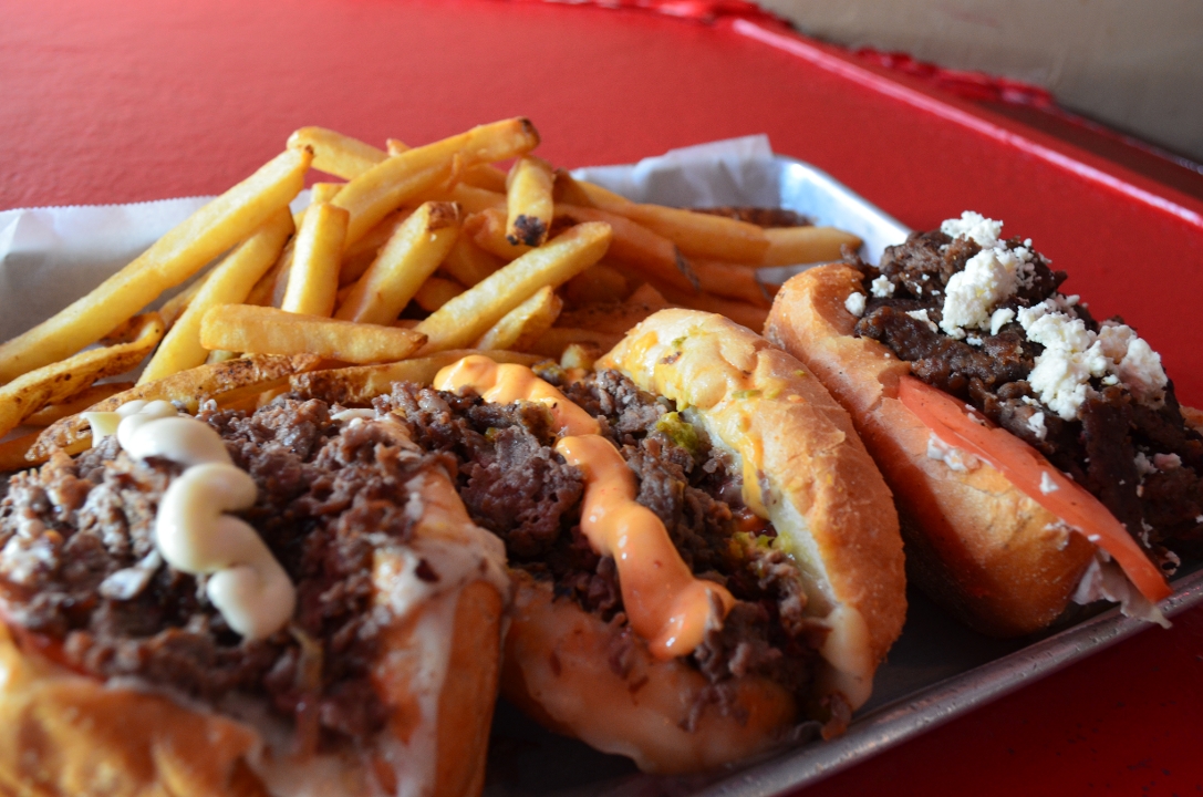 Cheesesteak Sampler Platter.