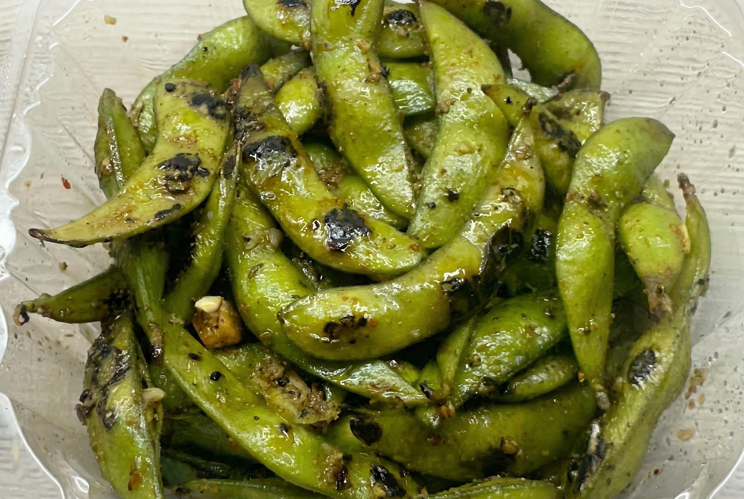 Wok Charred Edamame.