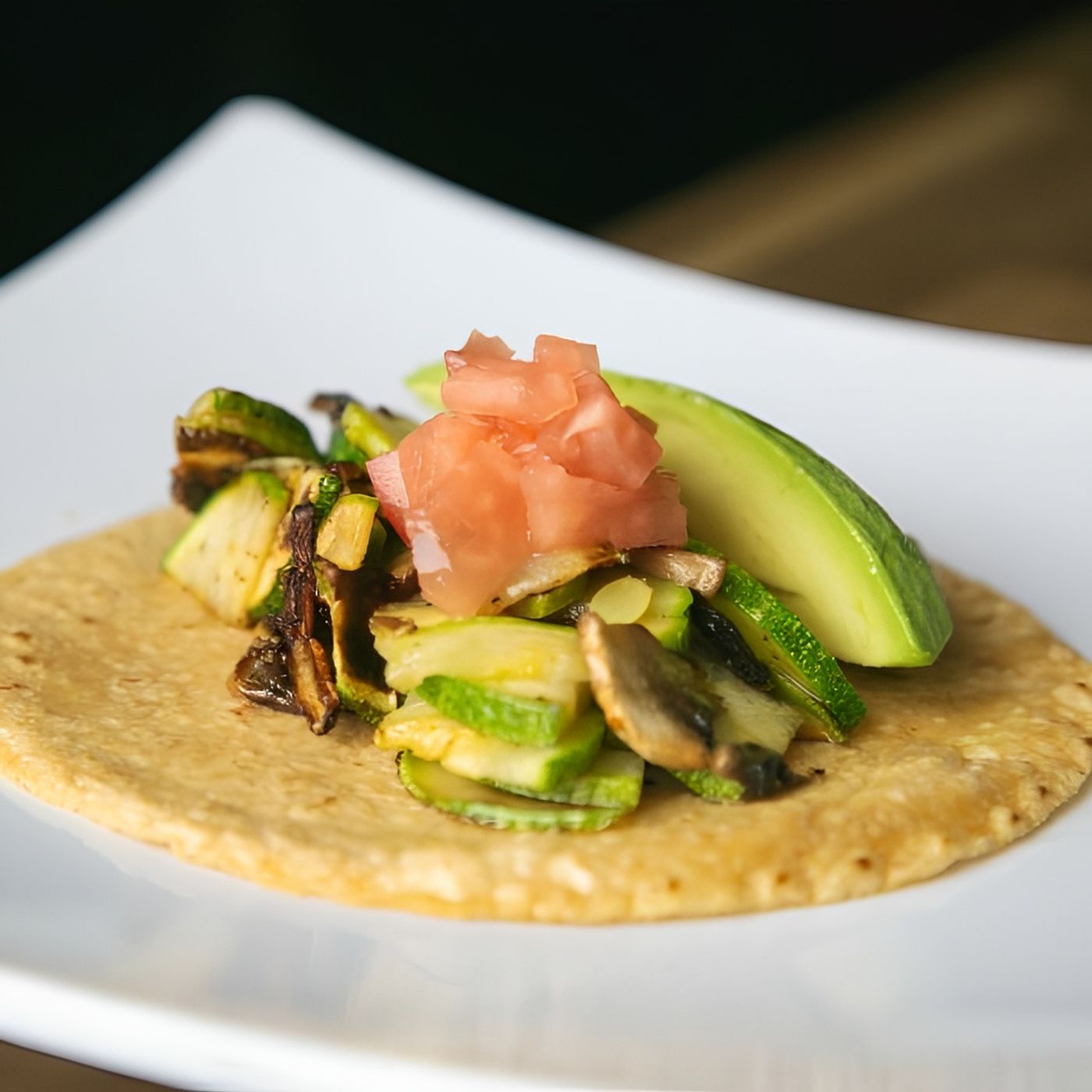 Vegetales Asados / Grilled Veggies Taco.