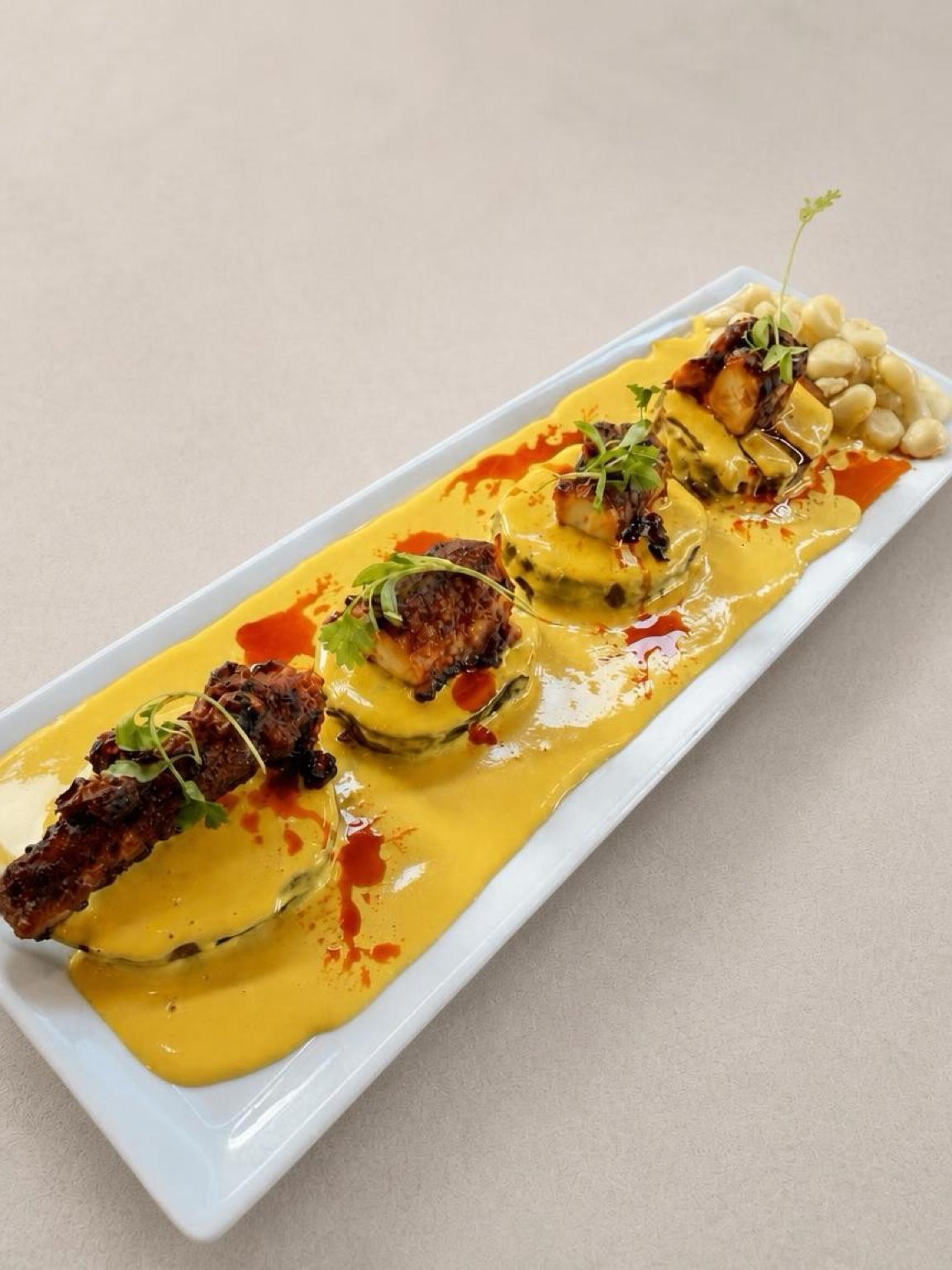 Montadito de Pulpo Anticuchero.
