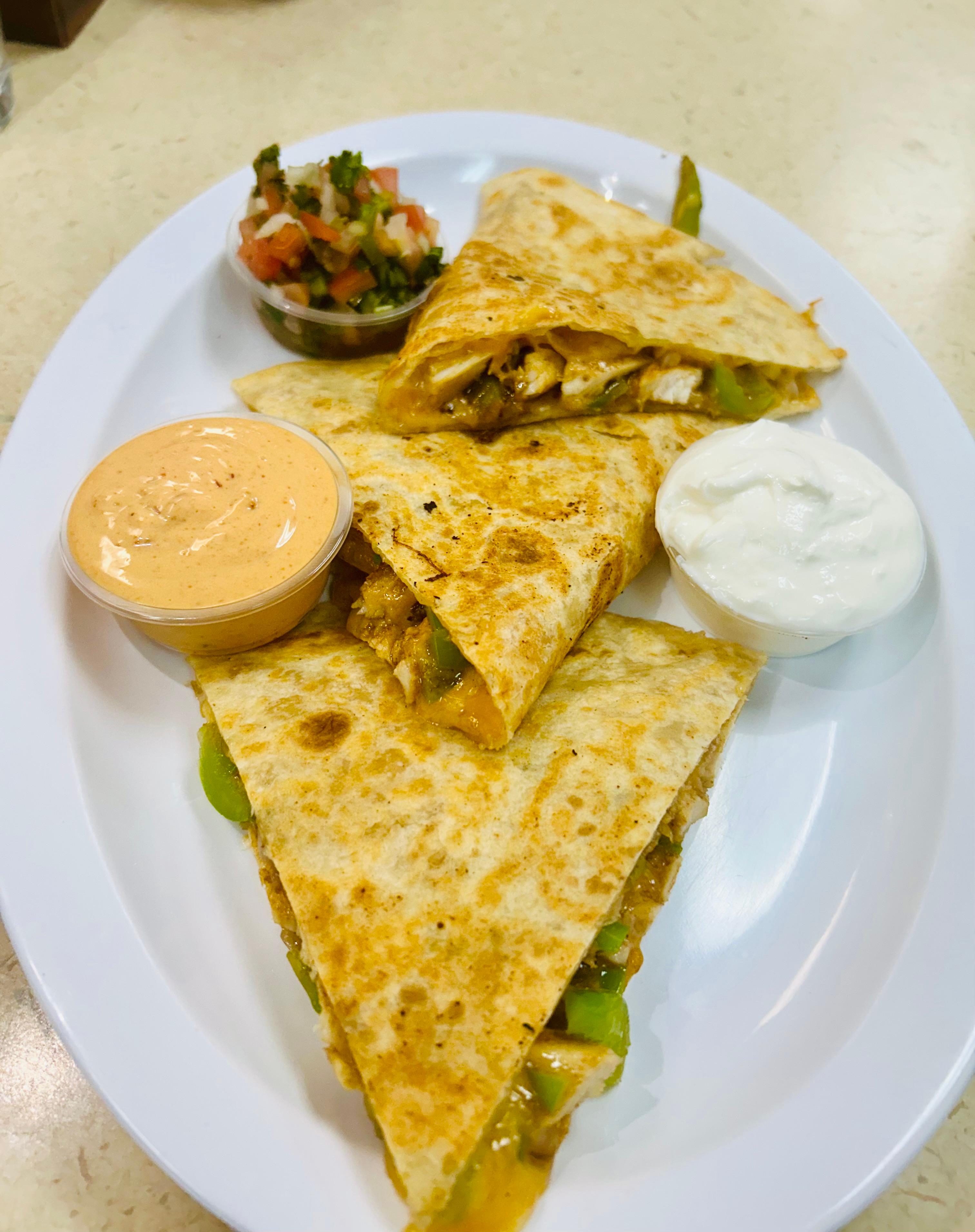 Chicken Quesadilla.