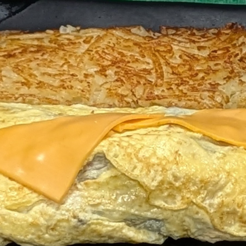 Kielbasa & Cheese Omelette.