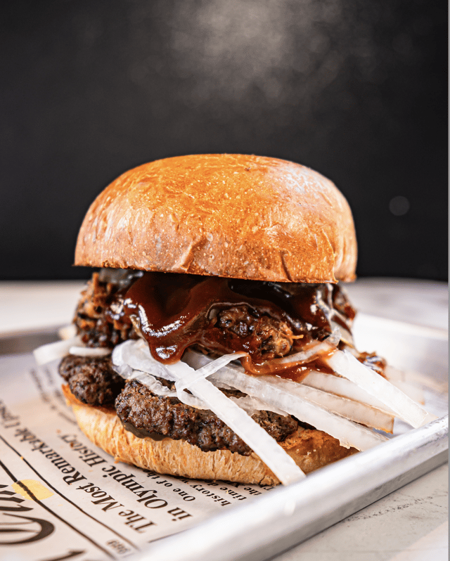 OMG! Chopped Brisket Burger.