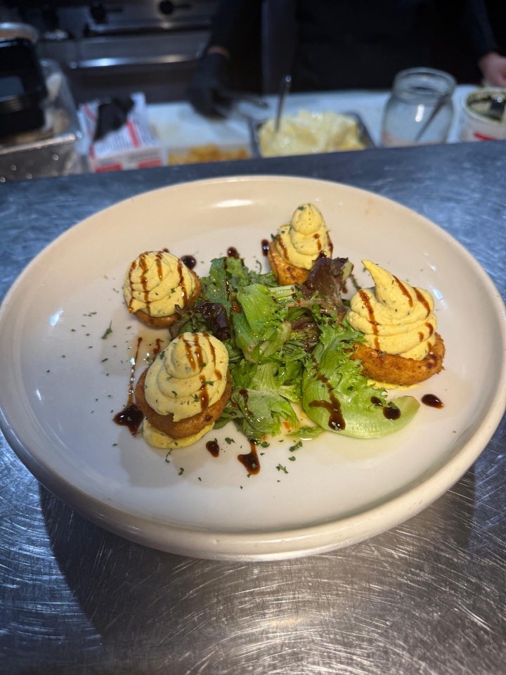 Fried Deviled Eggs.