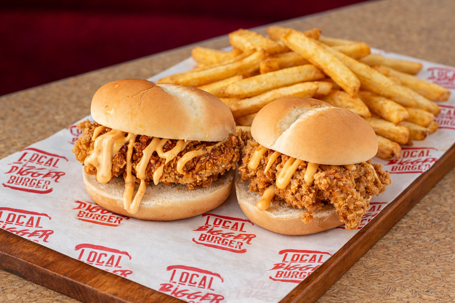 2 Chicken Sliders with Fries.