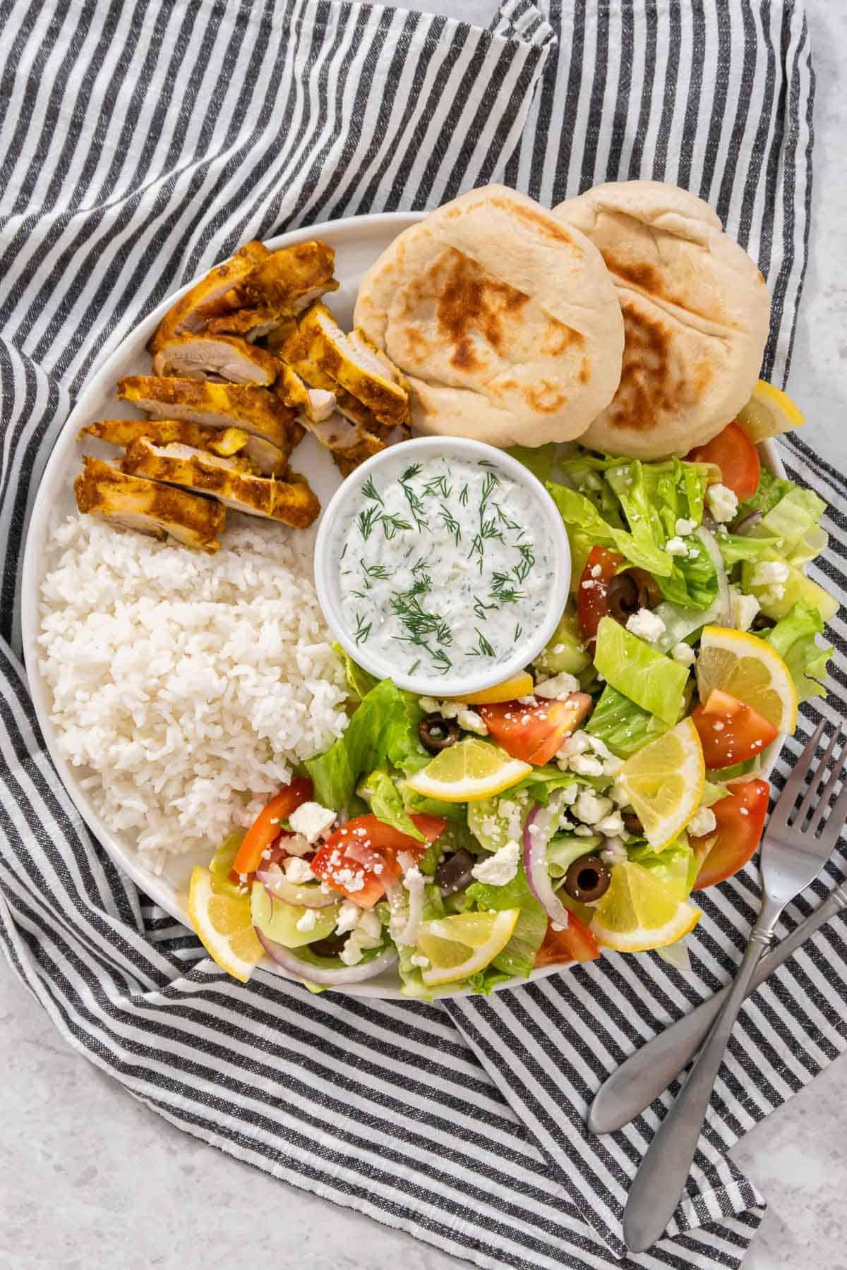 Chicken Shawarma Plate.