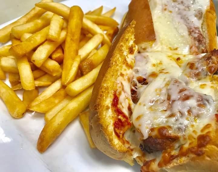 CHICKEN PARMESAN GRINDER.