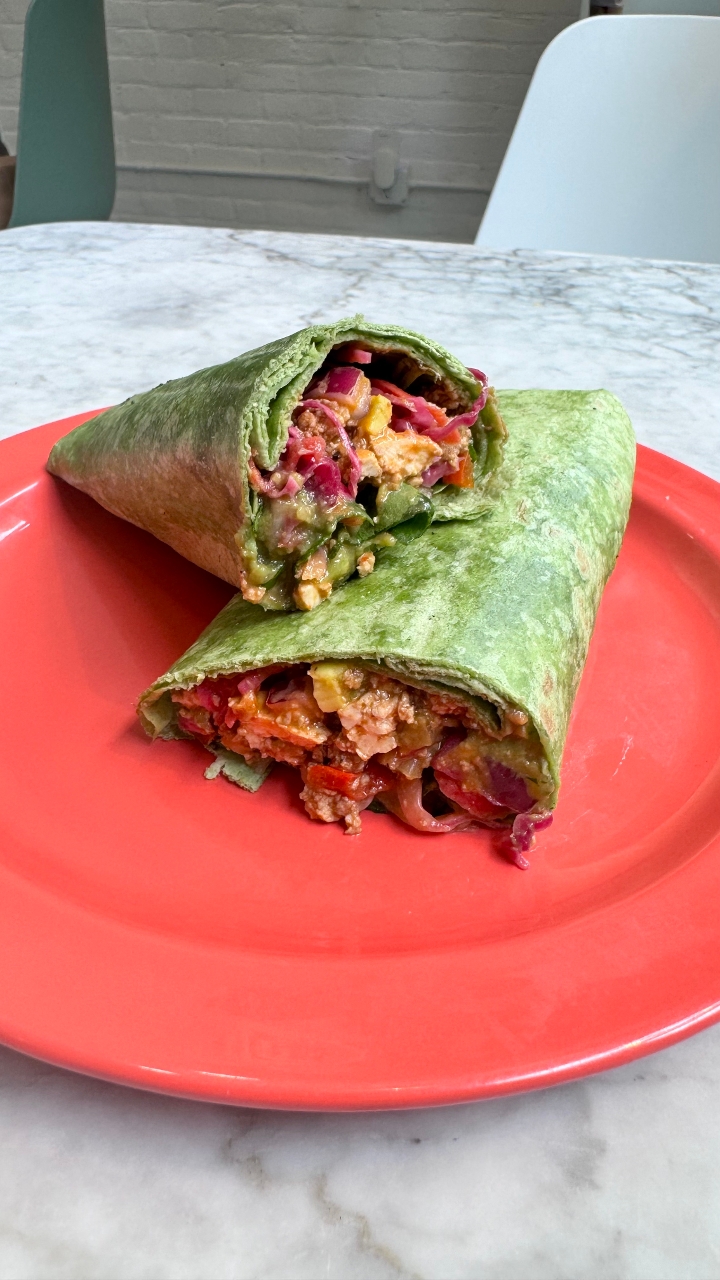 Roasted veggie  wrap.