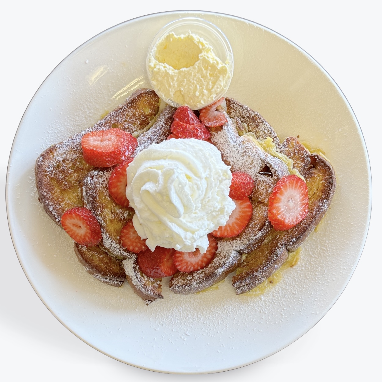 STRAWBERRY AND CREAM FRENCH TOAST.