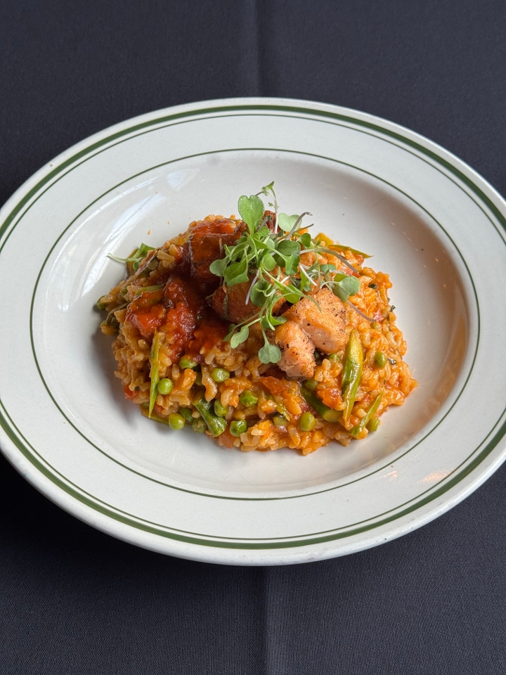 Risotto al salmone.