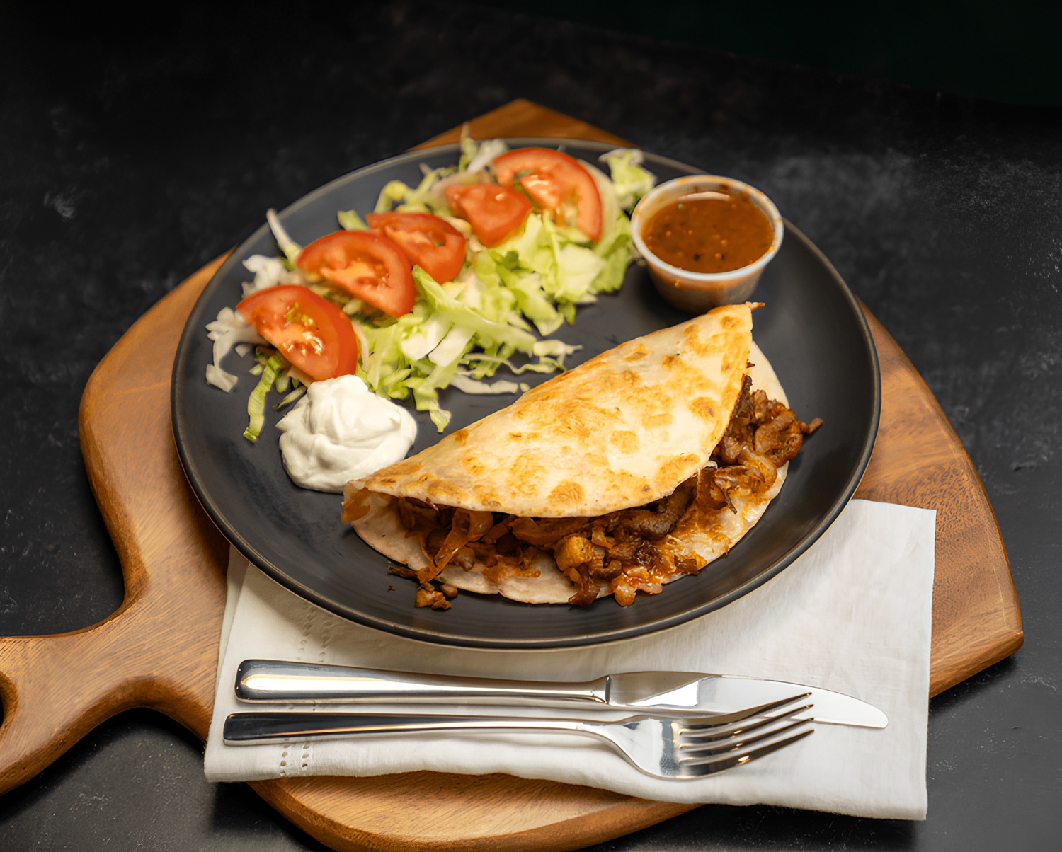 Meat Quesadilla.