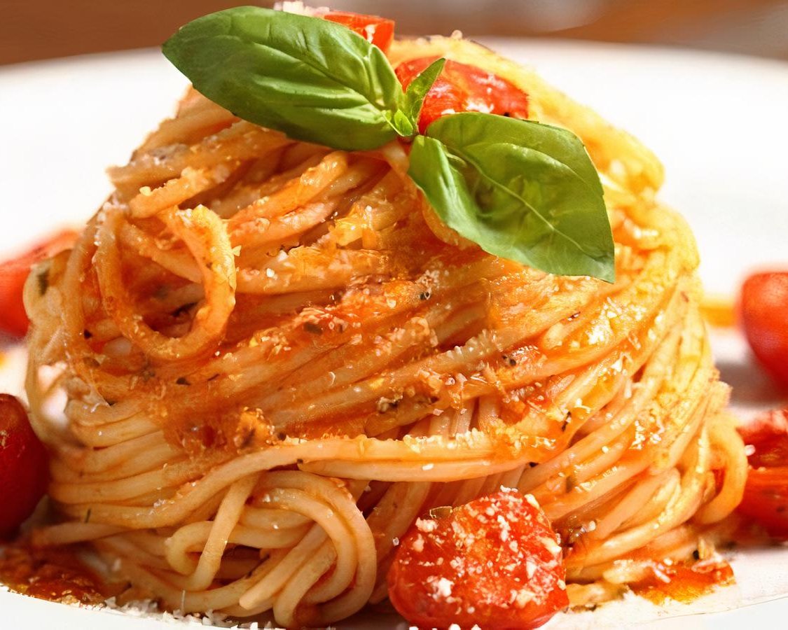 Vegan Tomato Sauce Spaghetti.