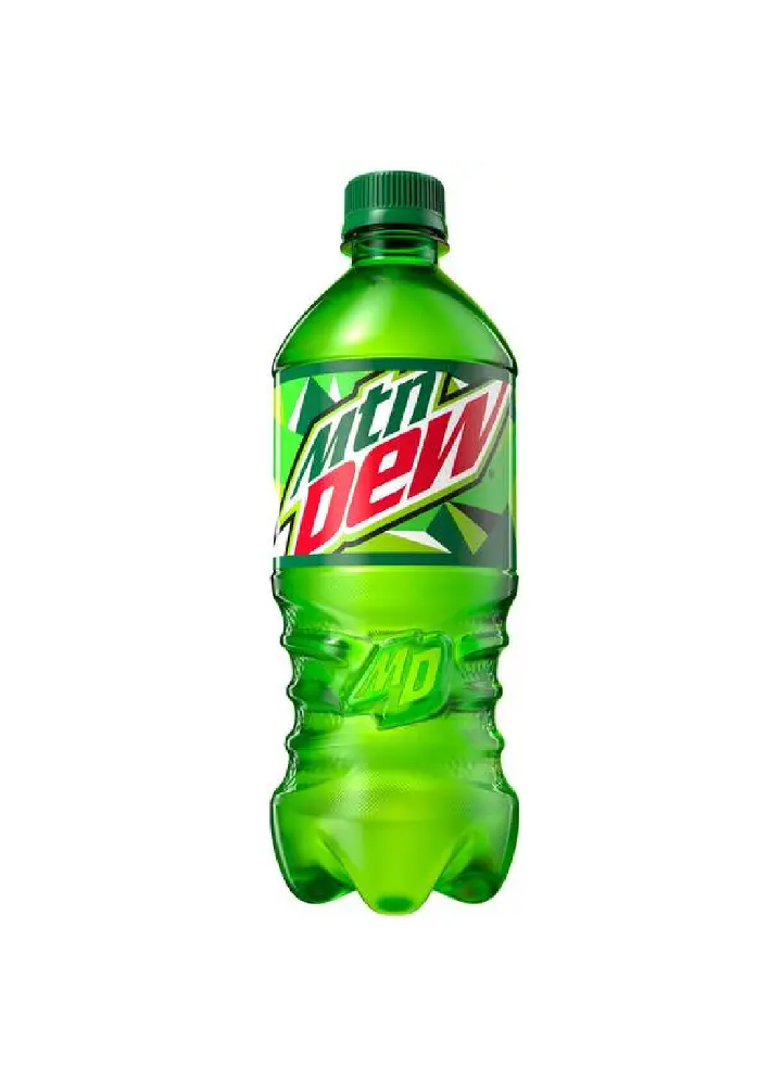 20 oz Mountain Dew Bottle.