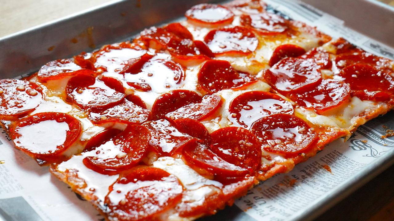 Pepperoni Hot Honey Flatbread.