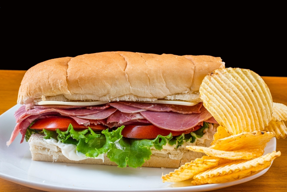 CORNED BEEF AND SWISS CHEESE.