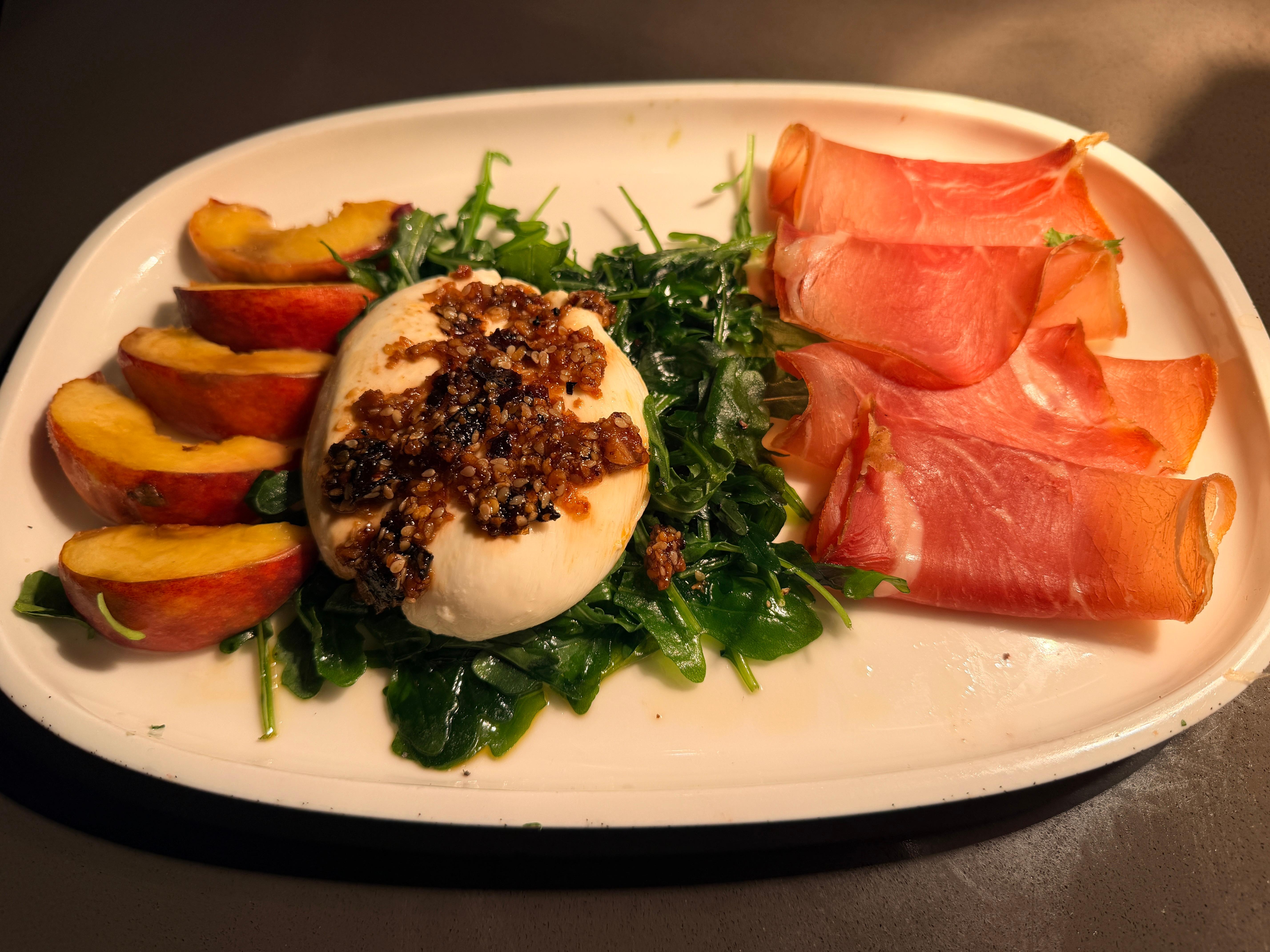 Burrata and Prosciutto.